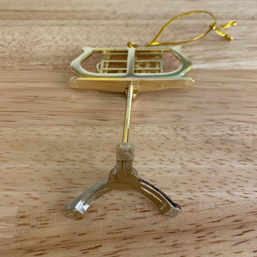 Music Gold Stand Holiday Ornament - Picture 6 of 6